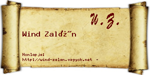 Wind Zalán névjegykártya